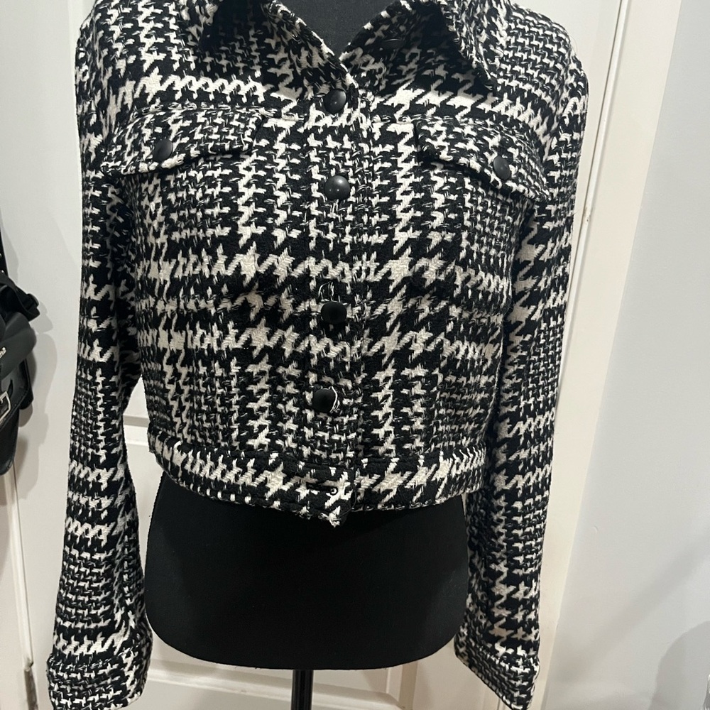 Forever 21 Monochrome Houndstooth Jacket